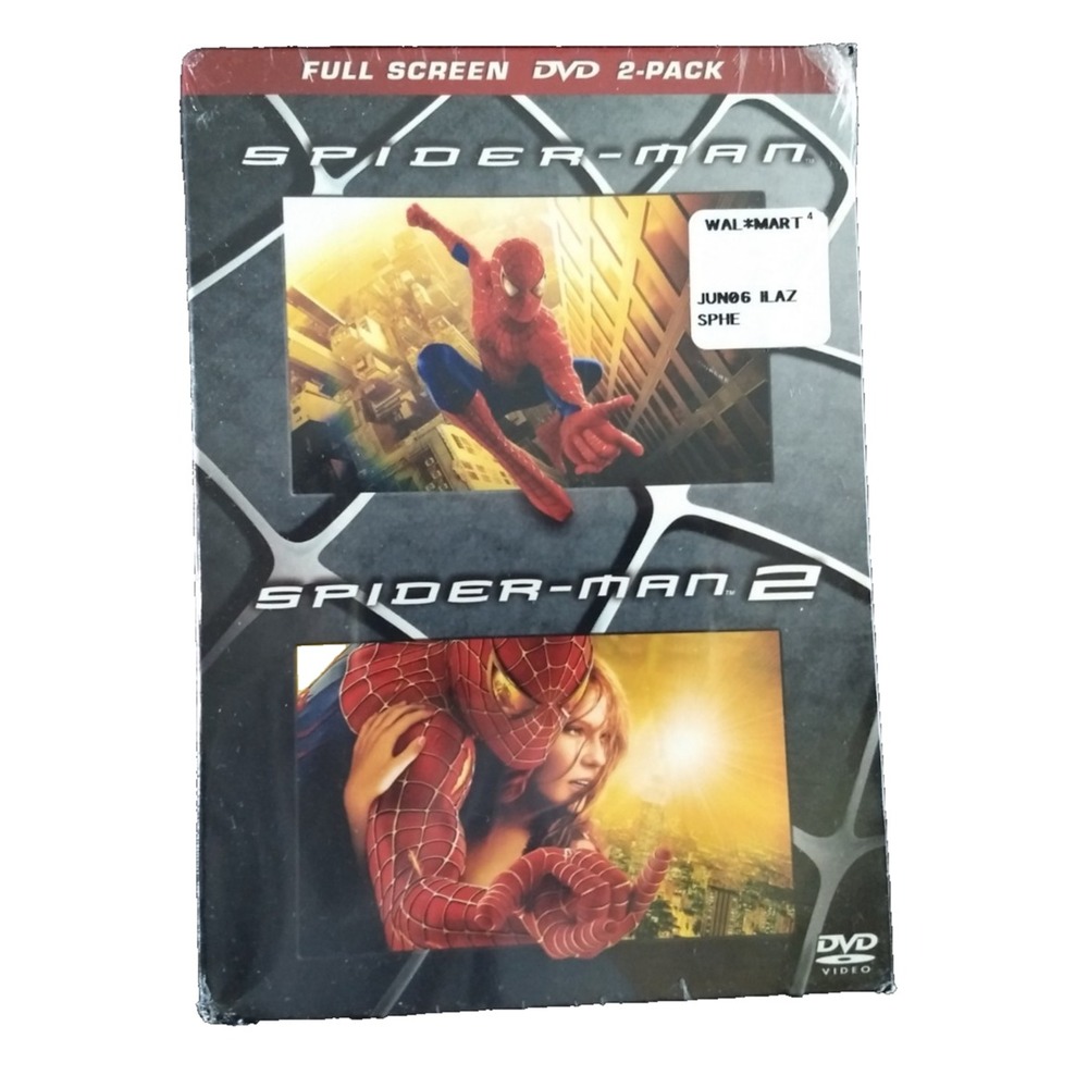 Spider-Man 1 & 2 DVD Marvel 2-Pack Full Screen 2004 2-Disc BRAND NEW SEALED